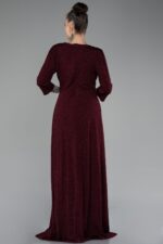 Kapri Kol Uzun Simli Büyük Beden Abiye Abu39740 - Görsel 2