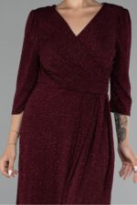 Kapri Kol Uzun Simli Büyük Beden Abiye Abu39740 - Görsel 3