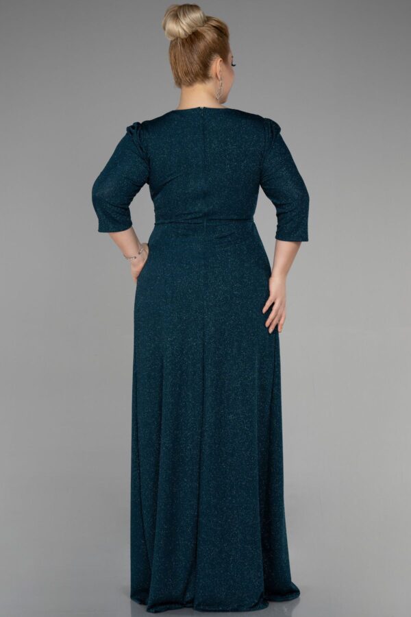 Kapri Kol Uzun Simli Büyük Beden Abiye Abu39740 - Görsel 6