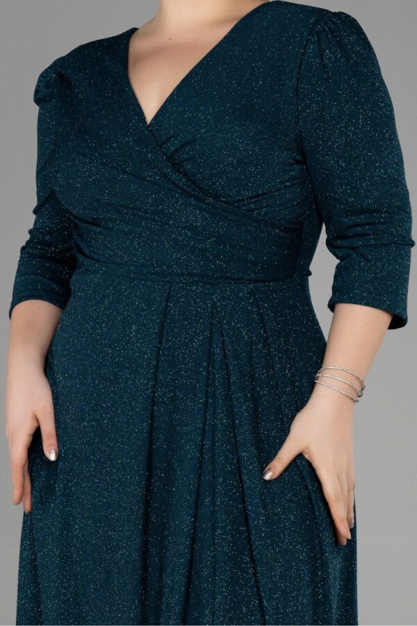 Kapri Kol Uzun Simli Büyük Beden Abiye Abu39740 - Görsel 7