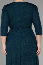 Kapri Kol Uzun Simli Büyük Beden Abiye Abu39740 - Görsel 8