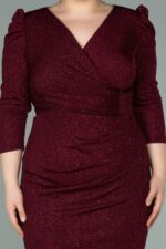 Kapri Kol Simli Büyük Beden Abiye ABK1246 - Görsel 15