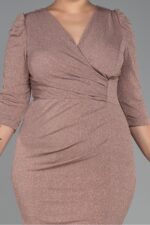 Kapri Kol Simli Büyük Beden Abiye ABK1246 - Görsel 3