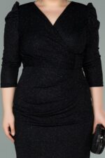 Kapri Kol Simli Büyük Beden Abiye ABK1246 - Görsel 7