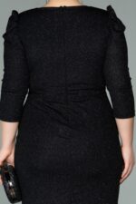 Kapri Kol Simli Büyük Beden Abiye ABK1246 - Görsel 8