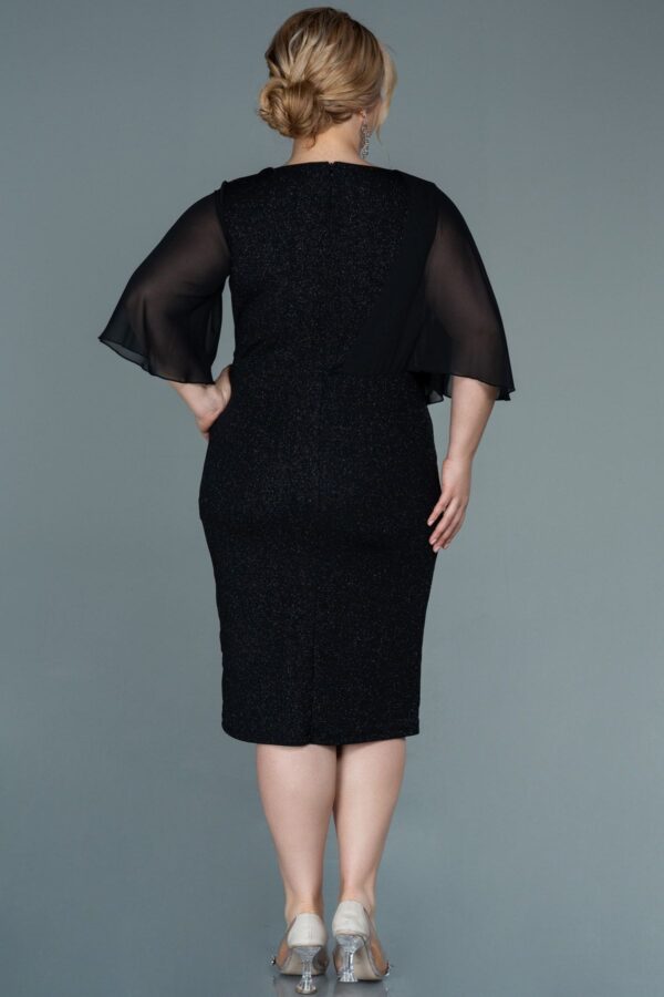 Kısa Kol Simli Midi Büyük Beden Abiye Abk39611 - Görsel 26