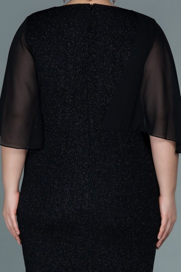 Kısa Kol Simli Midi Büyük Beden Abiye Abk39611 - Görsel 28