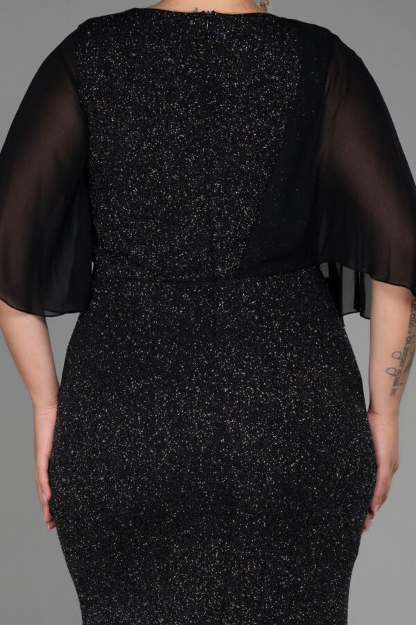 Kısa Kol Uzun Simli Büyük Beden Abiye Abu39596 - Görsel 8