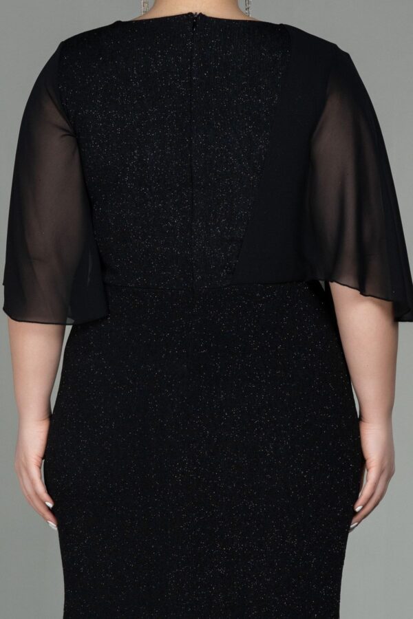 Kısa Kol Uzun Simli Büyük Beden Abiye Abu39596 - Görsel 20