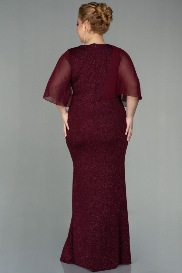 Kısa Kol Uzun Simli Büyük Beden Abiye Abu39596 - Görsel 26