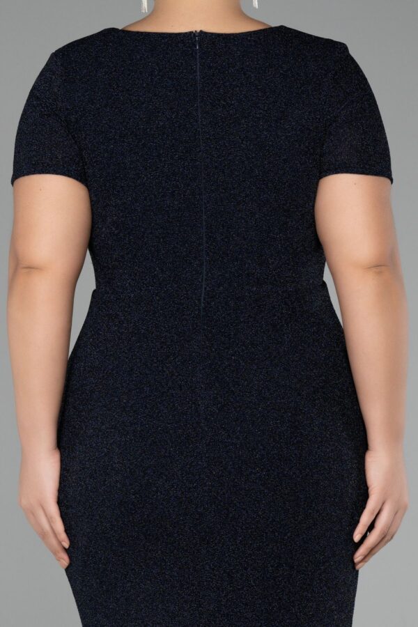 Bordo Kısa Kol Simli Uzun Büyük Beden Abiye Abu39892 - Görsel 8