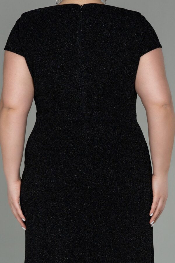 Bordo Kısa Kol Simli Uzun Büyük Beden Abiye Abu39892 - Görsel 16