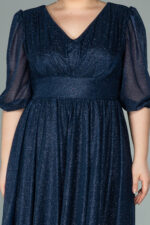 Kapri Kol Simli Midi Büyük Beden Abiye ABK38848 - Görsel 7