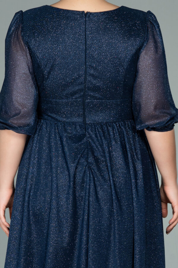 Kapri Kol Simli Midi Büyük Beden Abiye ABK38848 - Görsel 8