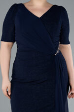 Kısa Kol Simli Midi Büyük Beden Abiye ABK41000 - Görsel 7