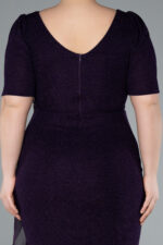 Kısa Kol Simli Midi Büyük Beden Abiye ABK41000 - Görsel 12