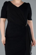 Kısa Kol Simli Midi Büyük Beden Abiye ABK41000 - Görsel 15