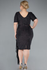 Kısa Kol Simli Midi Büyük Beden Abiye ABK41000 - Görsel 18