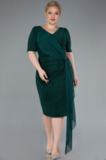 Kısa Kol Simli Midi Büyük Beden Abiye ABK41000 - Görsel 21