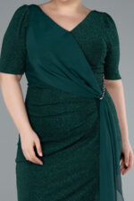 Kısa Kol Simli Midi Büyük Beden Abiye ABK41000 - Görsel 23