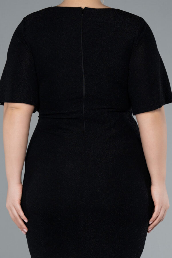 Kısa Kol V Yaka Midi Büyük Beden Davet Elbisesi ABK39931 - Görsel 16