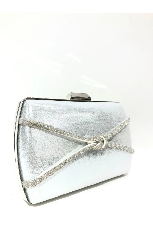 Taş İşlemeli Kurdale Desen Abiye Çanta V9276 - Görsel 6