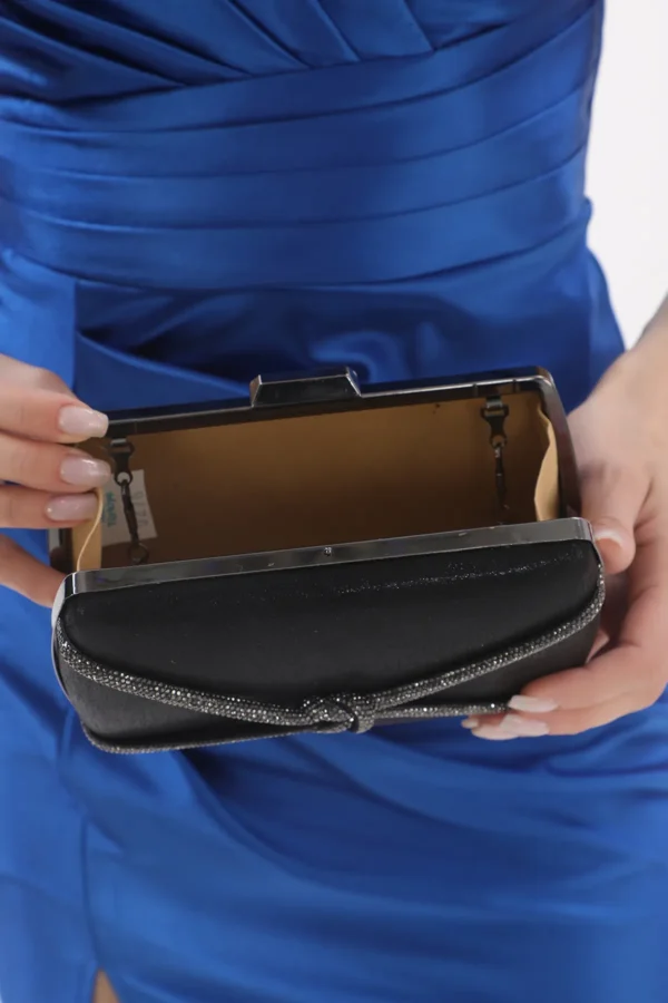 Taş İşlemeli Kurdale Desen Abiye Çanta V9276 - Görsel 11