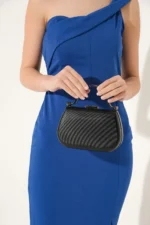 Taş İşlemeli Tutma Saplı Zincir Askılı Kadın Abiye Çanta V746 - Görsel 4