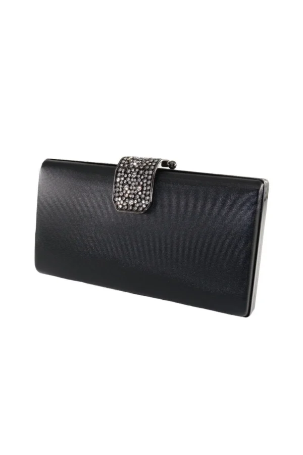 Siyah Saten Abiye Çanta V739 - Görsel 4